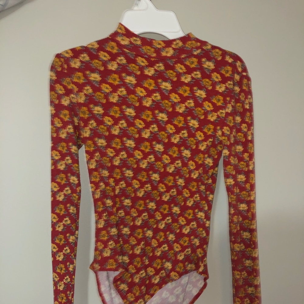 Floral Ribbed Bodysuit